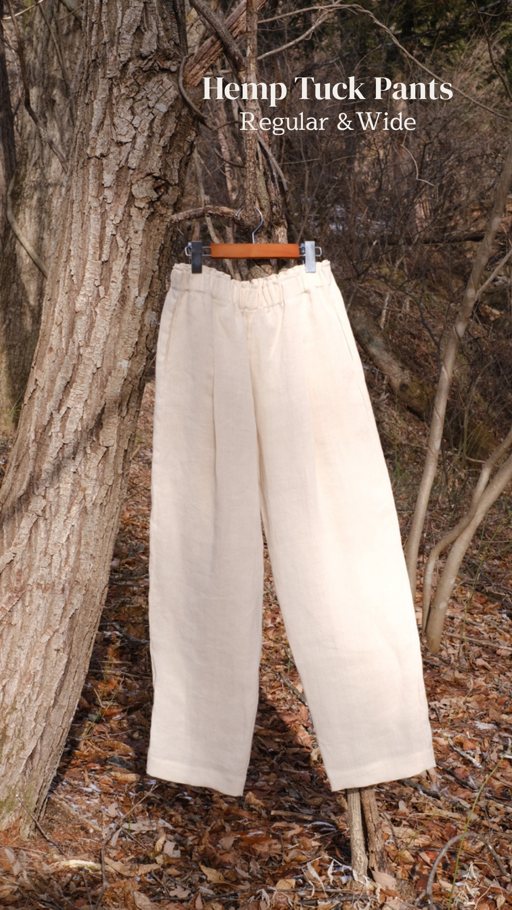 Natural Hemp Tuck Pants  / Made in Japan